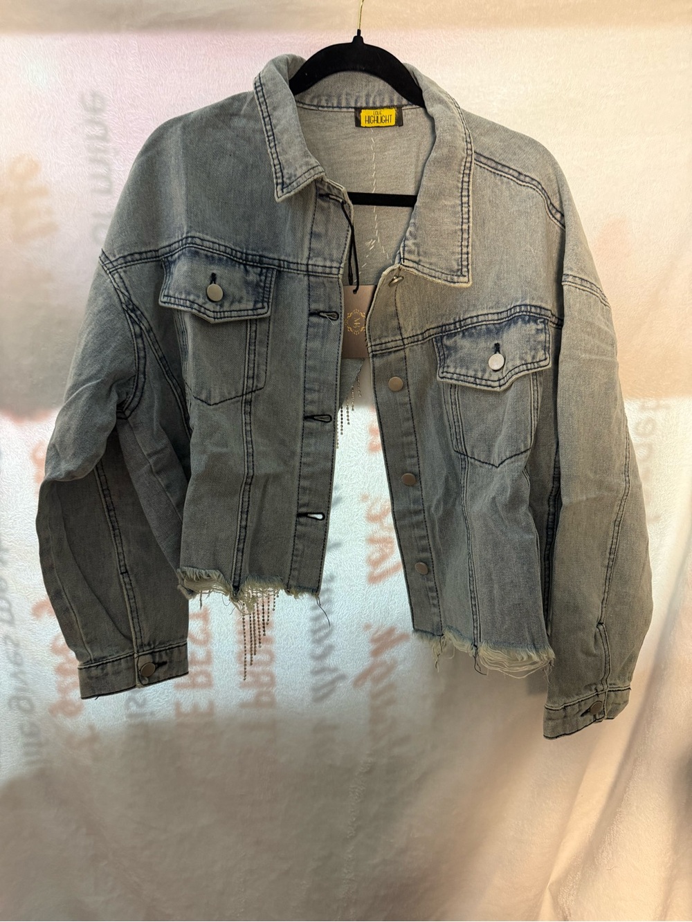 Cropped Gray Denim Jacket by Rue21 - Distressed Hem